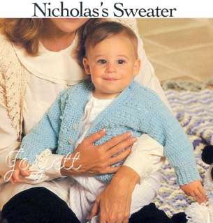 Baby & Toddler Cardigan Sweater crochet pattern  