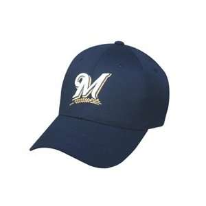 MLB YOUTH Milwaukee BREWERS Home Navy Blue Hat Cap Adjustable Velcro 