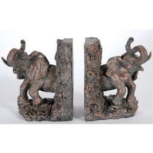  Elephant Bookends Bronze