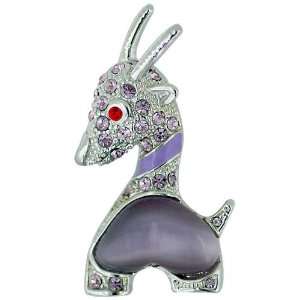 Purple Fantasy Deer Animal Brooches Pin Pugster Jewelry