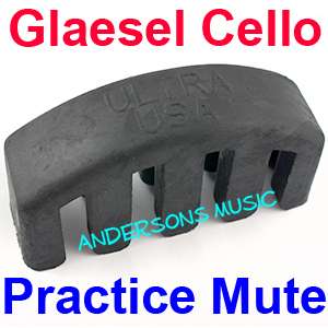 Glaesel Heavy Rubber Cello Practice Mute Ultra 4/4 3/4  