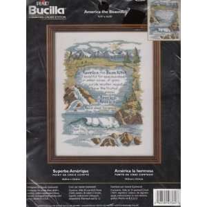 Bucilla Counted Cross Stitch Kit America the Beautiful Stitched Size 9 