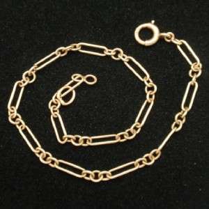 Charm Bracelet Vintage 14k Yellow Gold Dot Dash For Small Charms 