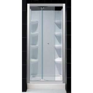  Butterfly Shower Door with 32 x 32 Trio Shower Base and 