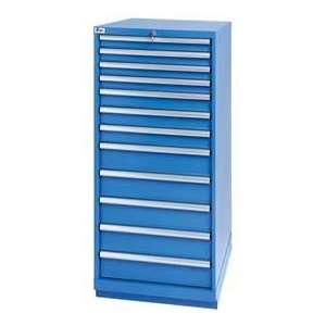  Lista® 12 Drawer Standard Width Cabinet   Blue, Keyed 
