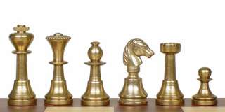 Small Staunton Brass Chess Set by Italfama  