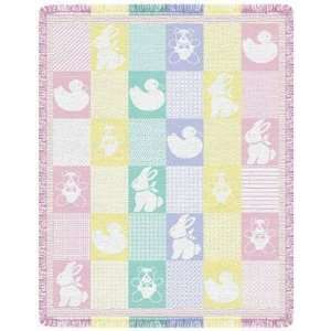  Baby Animals Mini Two Layer Woven Throw L20084
