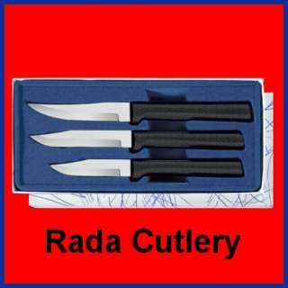 Rada Cutlery Paring Knives 3 Piece Boxed pc Set G201  