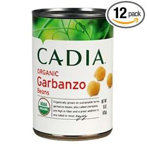 Cadia Organic Canned Garbanzo Beans, 15 Ounce (Pack of 12)  