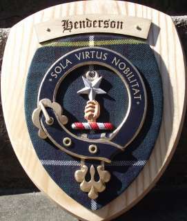 Scottish Gifts Henderson Family Clan Crest Wall Plaque  