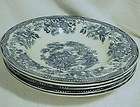   Alfred Meakin Blue Tonquin Rim Soup Bowls Clarice Cliff England c 1950