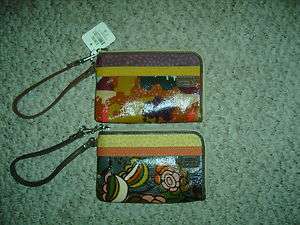 FOSSIL KEY PER  FALL OR FLOWER  WRISTLET CLUTCHES NEW W/TAGS  