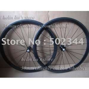  carbon bicycle wheelset 38mm clincher carbon wheelset/3k 