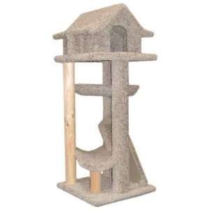  Capet Cat Tower Furniture Wood Post, Beige Carpet Pet 