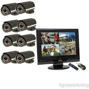   DVR VIDEO MONITORING HOME SECURITY SYSTEM 1TB 8 CAMERAS MONITOR  
