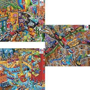  Ceaco Tooniverse 550 Pieces   Set of 3 Puzzles Toys 