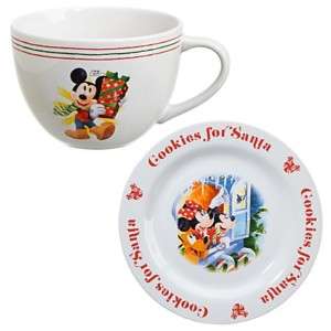Disney Cookies for Santa Mickey Mouse Plate & Mug Set  