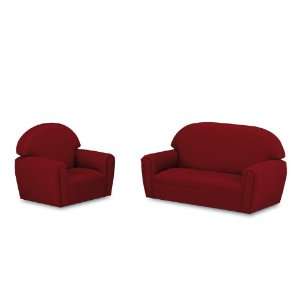   Funky Overstuffed Sofa and Chair Set Blue/Red by Brand New World Baby