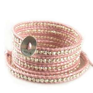  Chan Luu Sterling Silver Wrap Bracelet on Myst Pink 