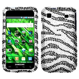 BLING SnapOn Cover Case Samsung Galaxy S 4G T959V ZEBRA  