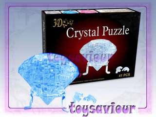 3D Crystal Puzzle Jigsaw 41pcs Diamond Blue  