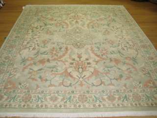   & Peach Hand knotted Plush Wool Indo Persian Oriental Rug New  