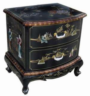 oriental design nightstand end table chest w two dra furniture is part 