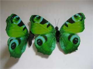 10 Spring color Green Artificial Butterfly for Home Decorations11.5cm