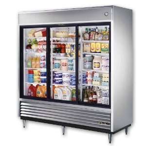  Commercial Refrigerator, 3 Glass Slide Door, 69 Cu. Ft., S 