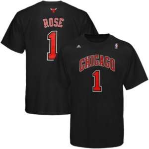 Chicago Bulls Derrick Rose BLACK Jersey T Shirt sz XL  