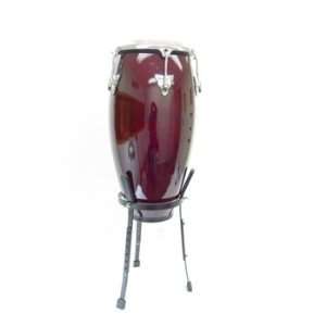  NEW Conga DRUM 12 + STAND   RED WINE  World Percussion 