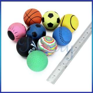 Pet Cat Dog Elastic Rubber Chews Round Ball Playing Toy  
