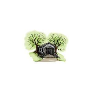  Art Impressions Wilderness Series Cling Rubber Stamp Covered Bridge 