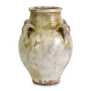   Worn Crackle Finish Decorative Clay Flower Vase