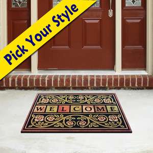 Rubber Door Mat   Heavy Duty Entrance Entry Front Welcome 