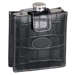  Personalized Leather Croco Flask