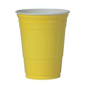SOLO P16YRL 16 Oz. Yellow Plastic Cups (1000 Pack)  