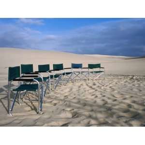 Deck Chairs on Sand at Stockton Sand Dunes, Newcastle, New South Wales 