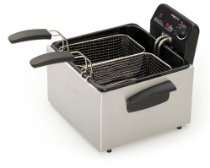   Stainless Steel Dual Basket Immersion Element 12 Cup Deep Fryer