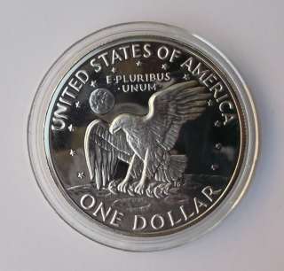   Proof Dollar Eisenhower Apollo 11 Dwight Davis Moon $ 1 Coin S  