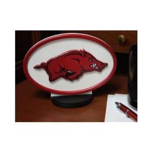   Razorbacks Desk Display of Logo Art with Stand