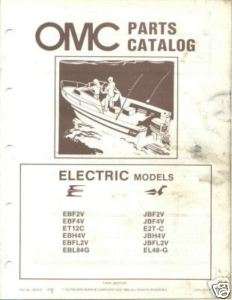 1983 Evinrude Johnson electric Outboard Parts Catalog  