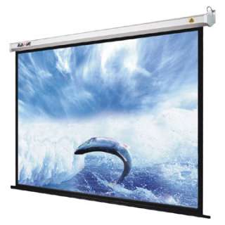 110169 WHITE CASE ELECTRIC MOTORIZED PROJECTOR SCREEN  