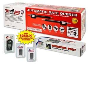 Mighty Mule Tacoma II Automatic Dual Gate Opener Package Mounting 