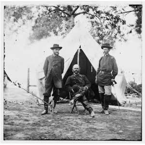   ,Virginia. Gen. Ambrose E. Burnside,staff officers