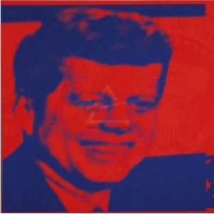 Andy Warhol 21W by 21H  JFK CANVAS Edge #3 3/4 image wrap 