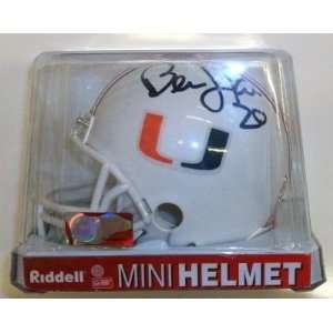 Bernie Kosar Signed Mini Helmet   Miami Hurricanes Coa
