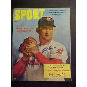 Bob Lemon Cleveland Indians Autographed May 1956 Sport Magazine