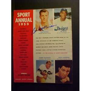 Bob Mathias Autographed 1953 Sport Annual Magazine With Signing Note