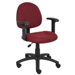  Boss B316 Deluxe Fabric Posture Office Chair   Burgundy Tweed 